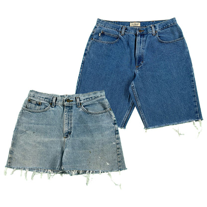 Vintage L.L. Bean Cut Off Denim Shorts- SELECT PAIR