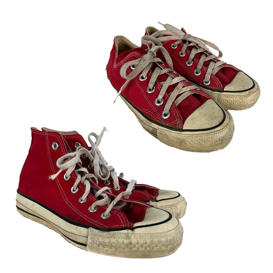 80s Red Made in USA Converse- SELECT PAIR