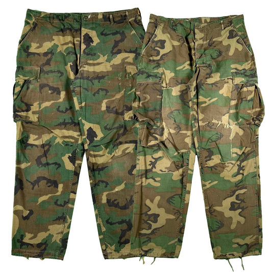 70s Jungle Camo Ripstop Cargo Pants- SELECT PAIR