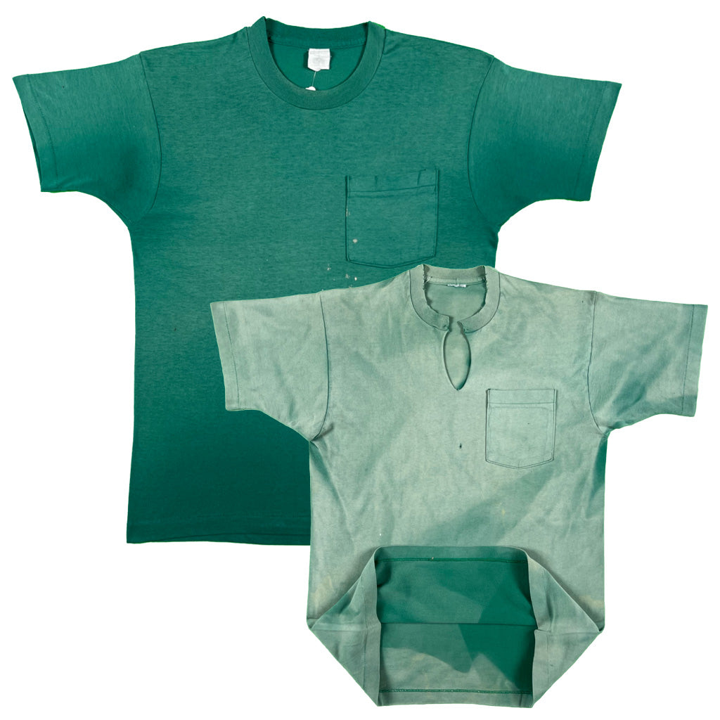 70s/80s Sun Faded Green Pocket Tees- SELECT SHIRT