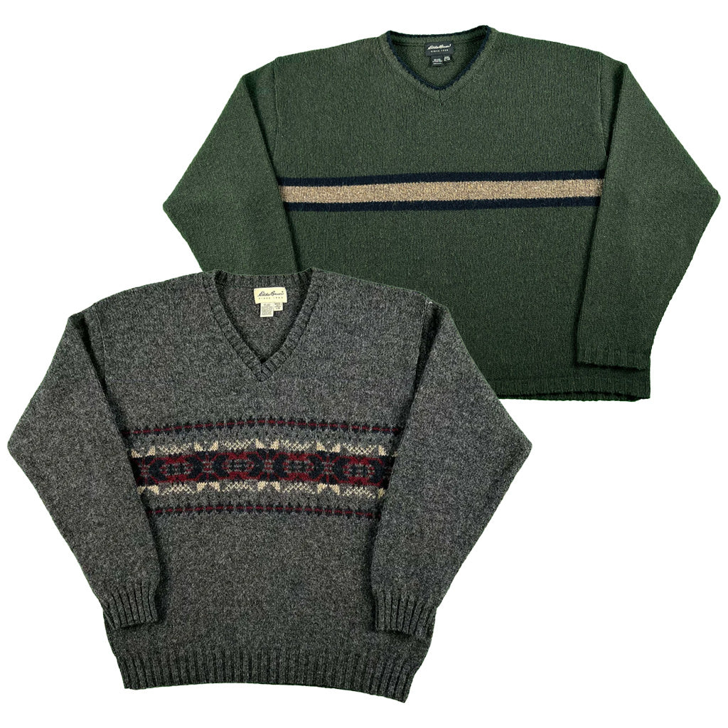 Vintage Eddie Bauer Patterned Wool & Nylon Sweaters- SELECT KNIT