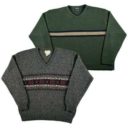 Vintage Eddie Bauer Patterned Wool & Nylon Sweaters- SELECT KNIT