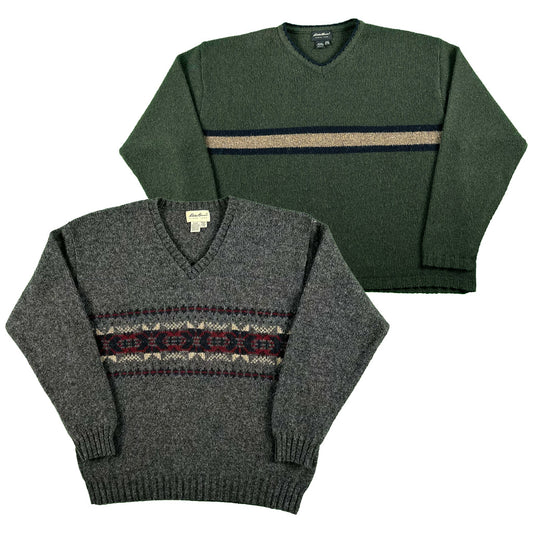Vintage Eddie Bauer Patterned Wool & Nylon Sweaters- SELECT KNIT
