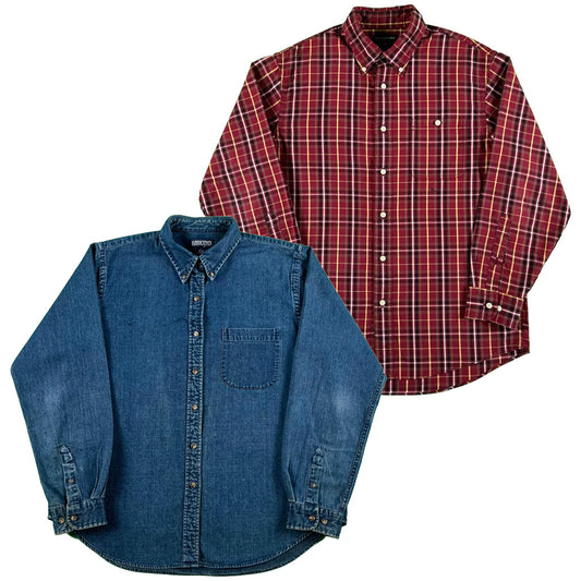 Vintage Lands' End 100% Cotton Button Up Shirts- SELECT SHIRT