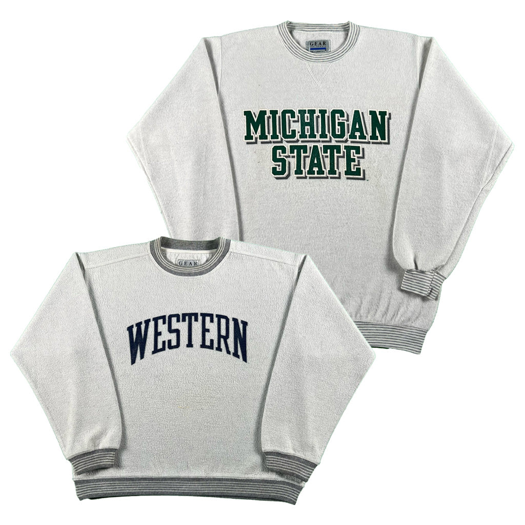 90s Inside Out Collegiate Sweatshirts- SELECT SWEAT