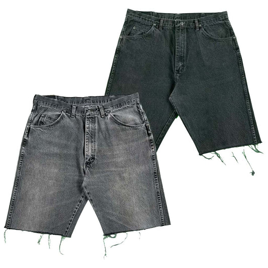 Vintage Wrangler Black Cut Off Denim Shorts- SELECT PAIR
