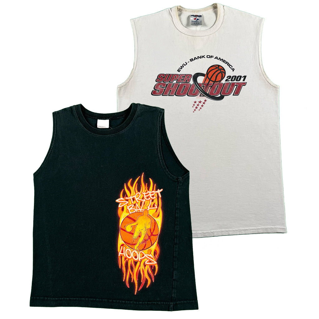 Vintage Basketball Graphic Tank Tops- SELECT SHIRT