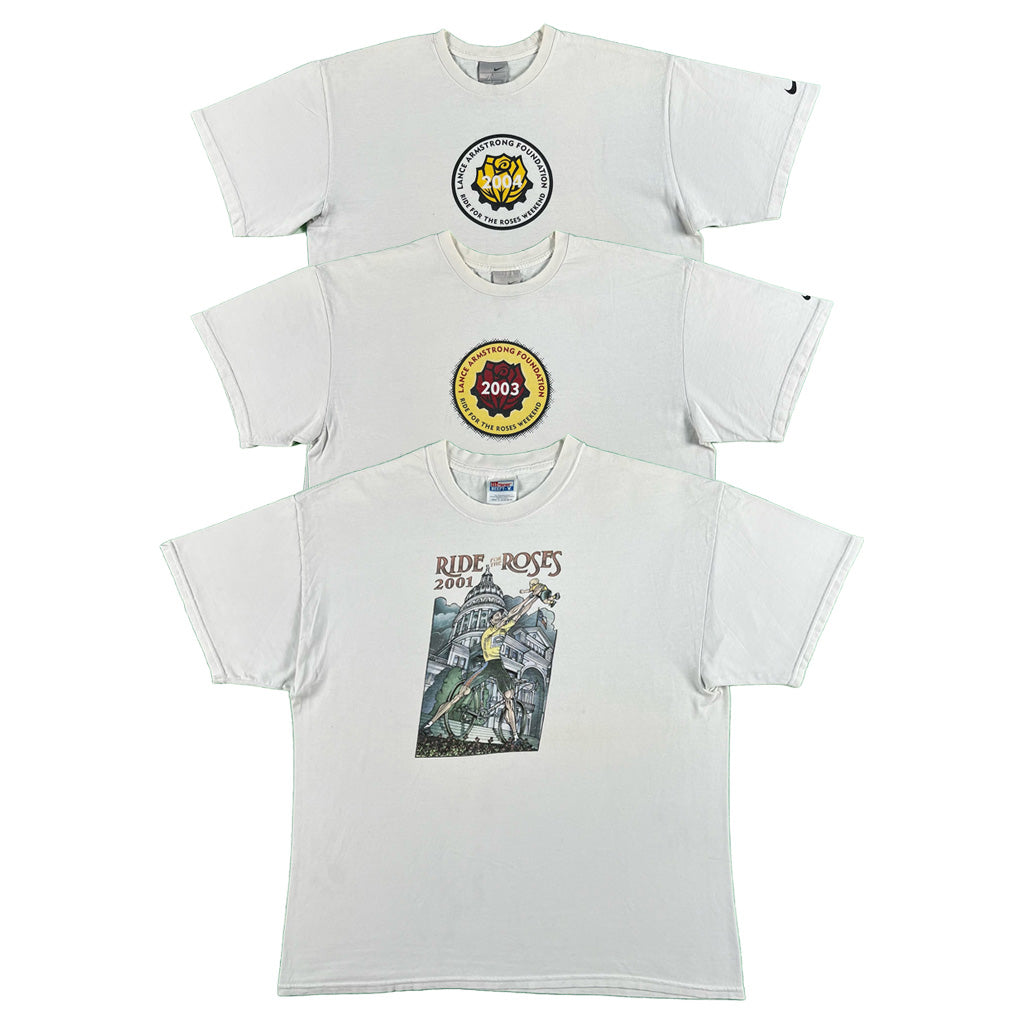 00s Ride for the Roses Lance Armstrong Tees- SELECT T SHIRT