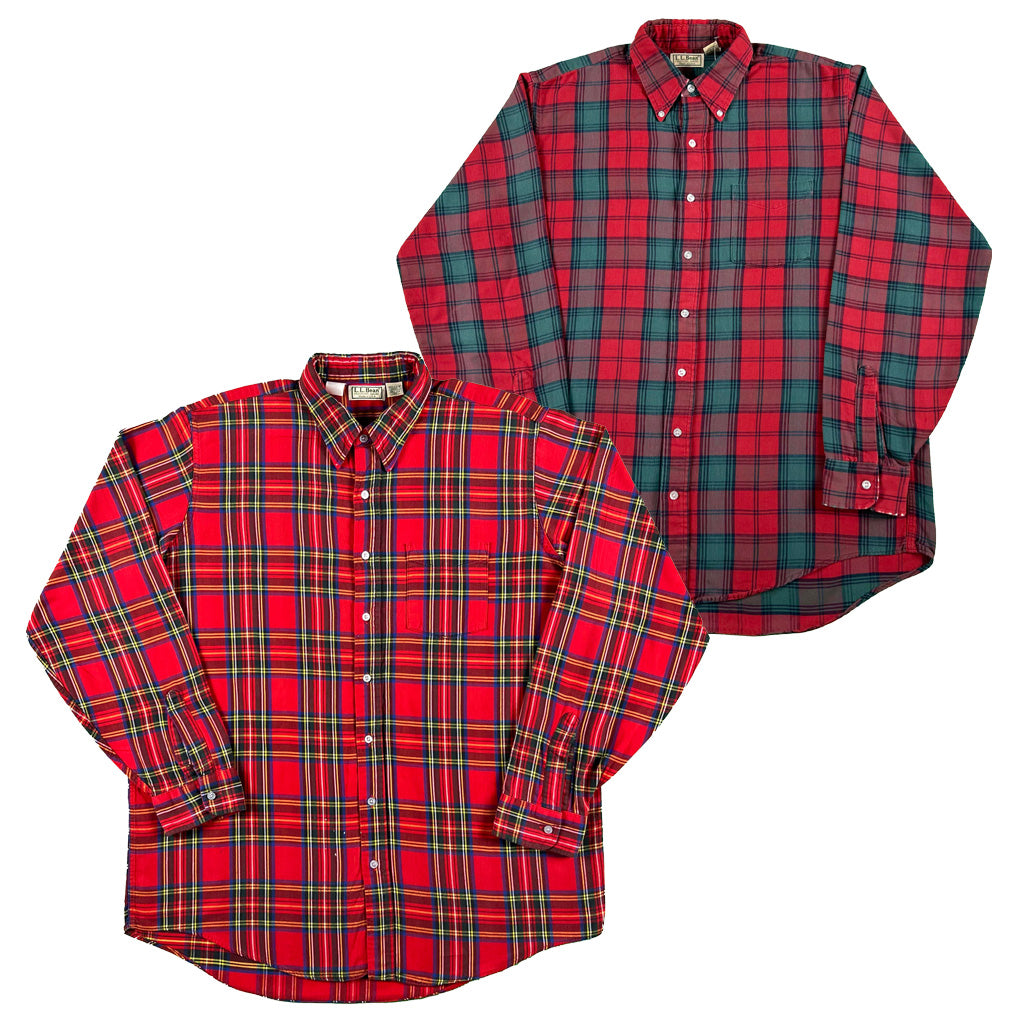 Vintage L.L. Bean 100% Cotton Flannel Shirts- SELECT FLANNEL