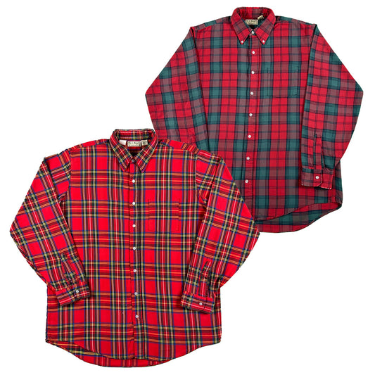 Vintage L.L. Bean 100% Cotton Flannel Shirts- SELECT FLANNEL