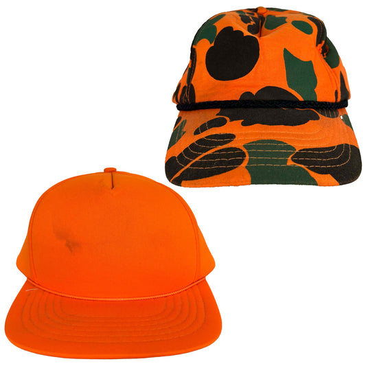 Vintage Orange Hunter's Camo Trucker Hats- SELECT HAT