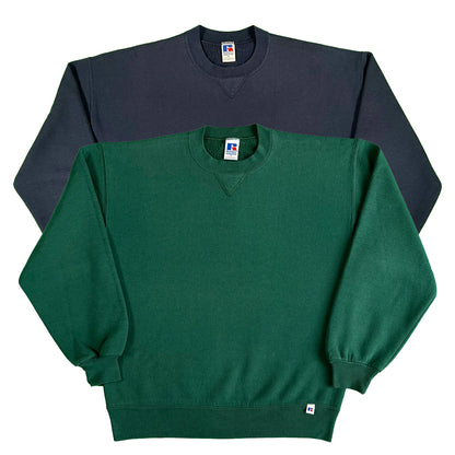 Vintage Blank Navy & Forest Green Sweatshirt Combo- SELECT SIZE