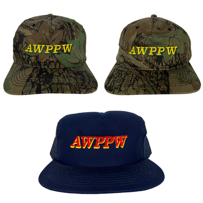 80s/90s AWPPW Navy & Camo Trucker Hats- SELECT HAT