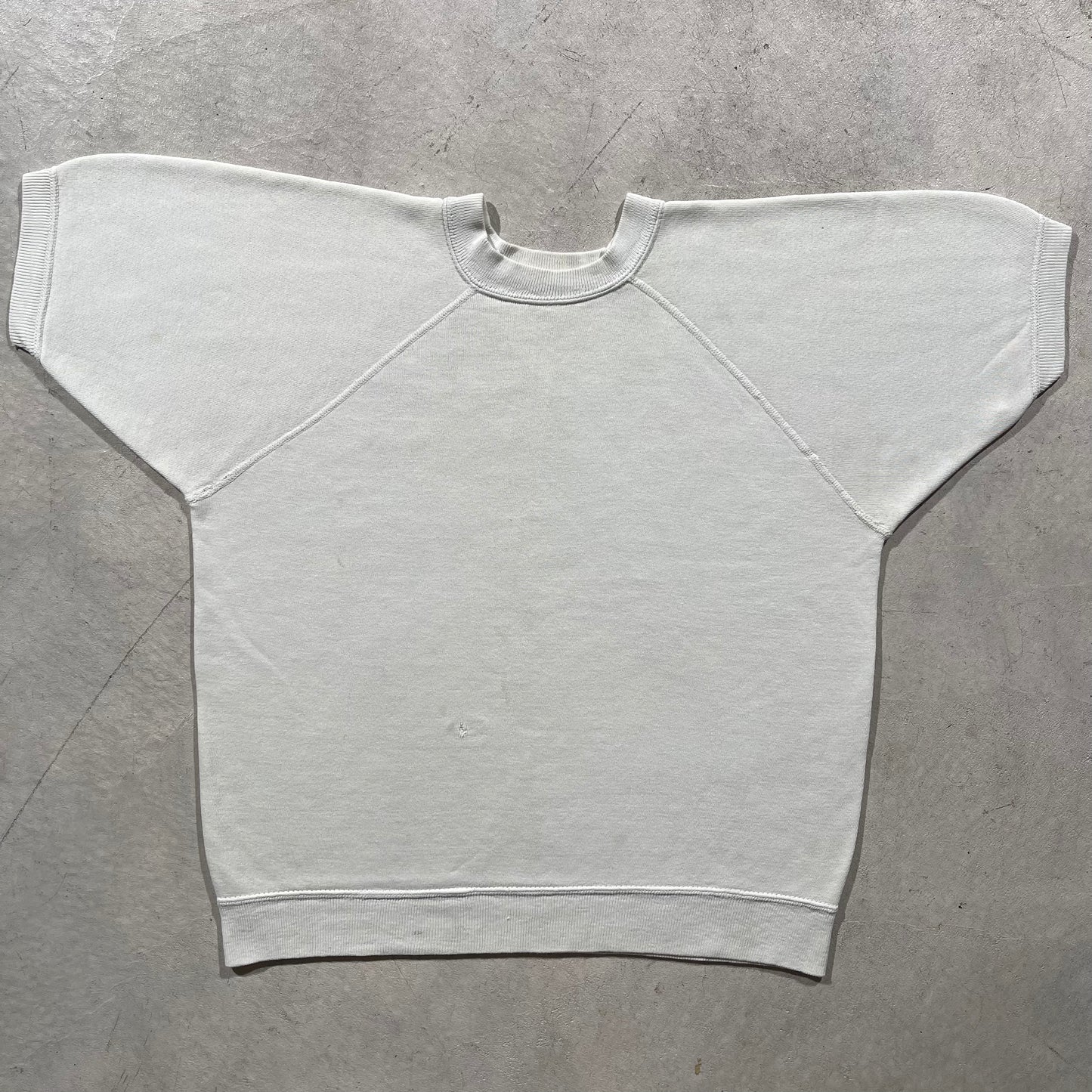 60s Off White Blank Short Sleeve Sweatshirt- M