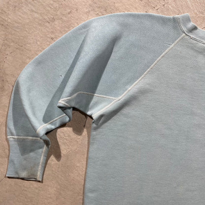 50s Baby Blue Gusseted Sweatshirt- M