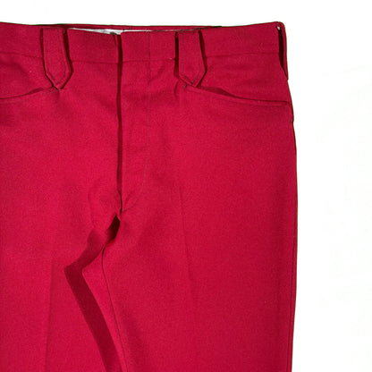 70s Wine Red Western Polyester Flares- 33x30