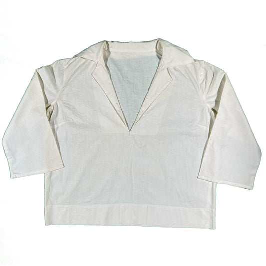 60s Light Boxy Linen Top- L