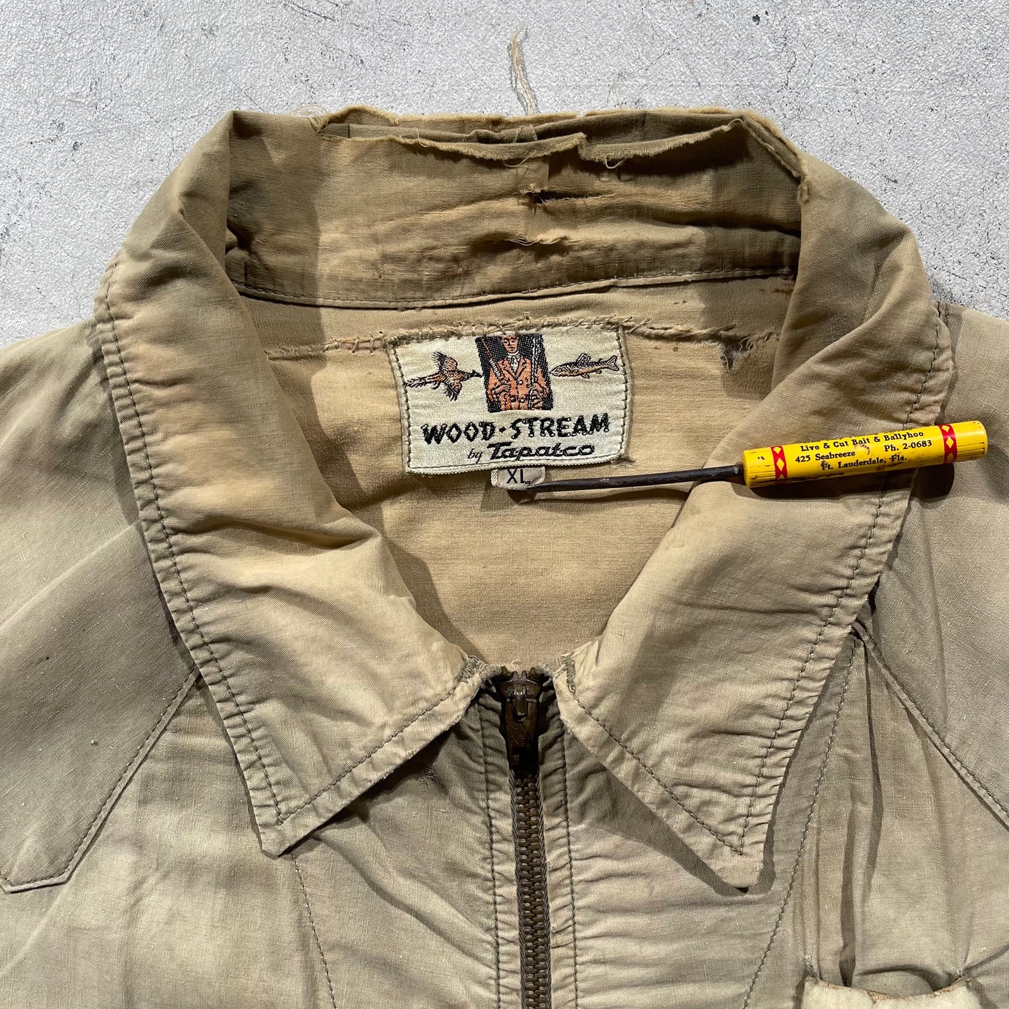 60s Thrashed Utility Fly Fishing Jacket- L