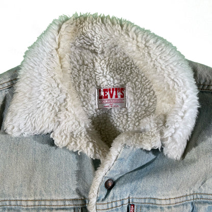 90s Levi's Denim Sherpa Vest- M