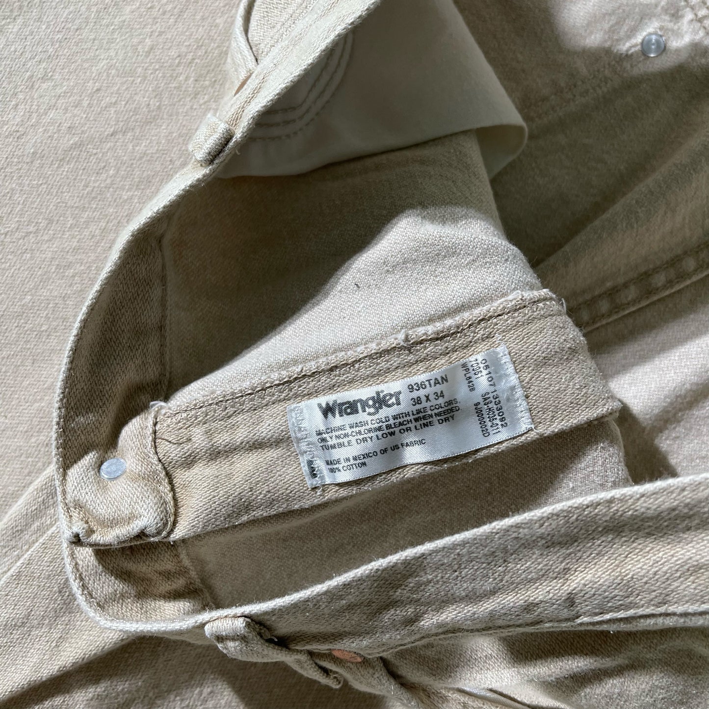 90s Beige Tan Wrangler Denim- 37x33