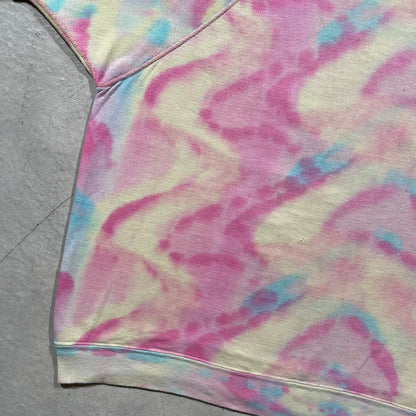 60s Tie Dyed Blank Short Sleeve Sweatshirt- M