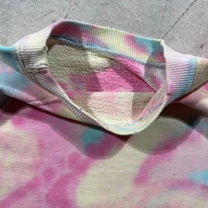 60s Tie Dyed Blank Short Sleeve Sweatshirt- M