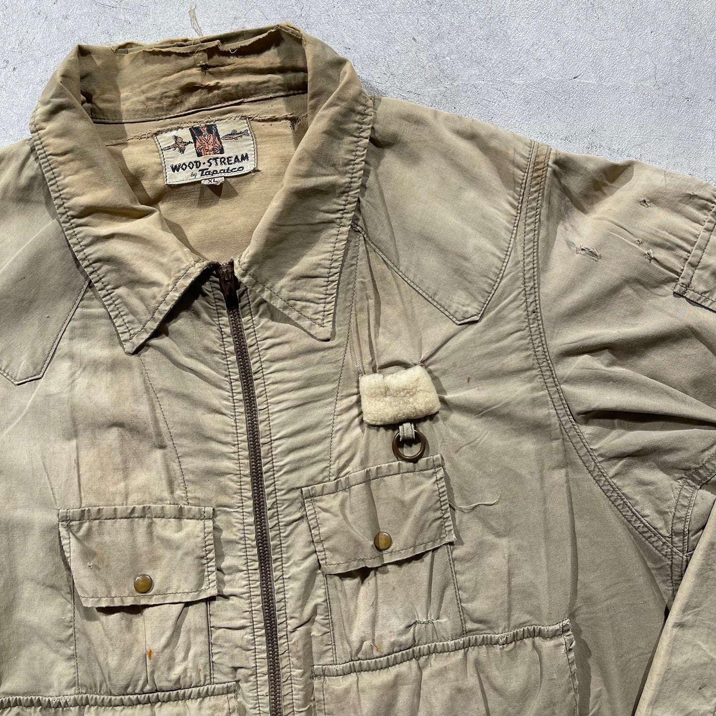 60s Thrashed Utility Fly Fishing Jacket- L – Plum Garments