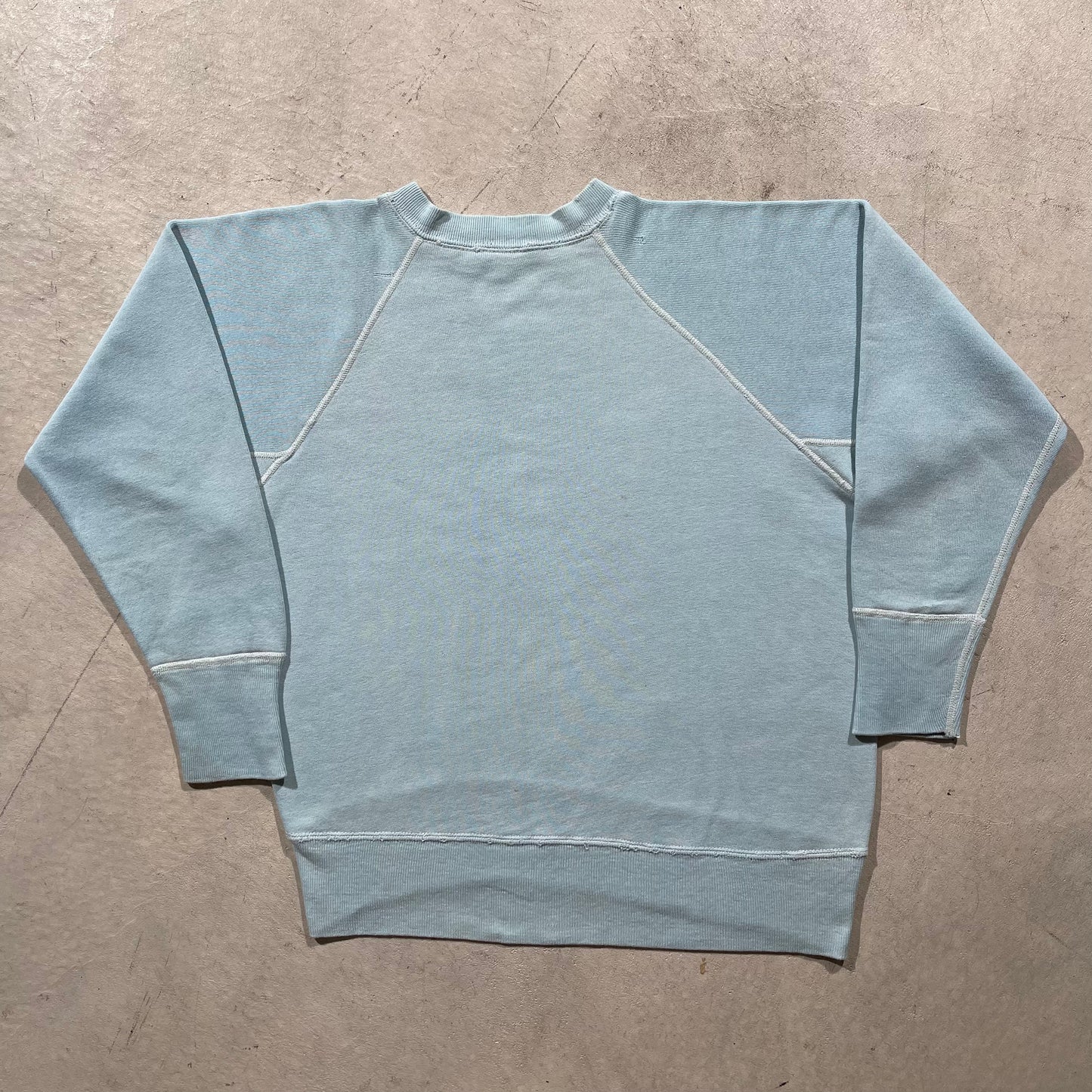50s Baby Blue Gusseted Sweatshirt- M