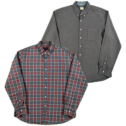 J.Crew 100% Cotton Plaid Button Up Shirts- SELECT SHIRT