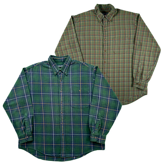 Vintage Lands' End 100% Cotton Flannel- SELECT SHIRT