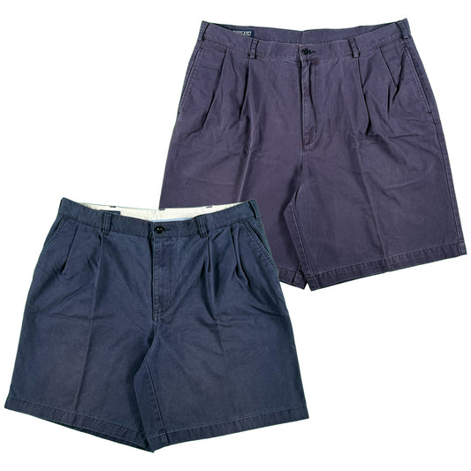 Vintage Lands' End Pleated Chino Shorts- SELECT PAIR