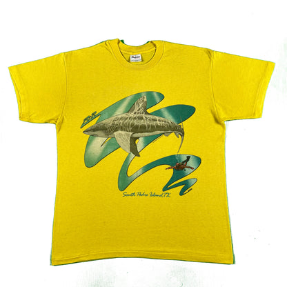 80s South Padre Island Shark Tee- M