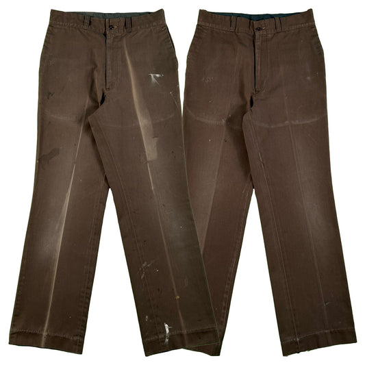 80s Sun Faded Brown Dee Cee Work Slacks- 1 PAIR LEFT(28x29)