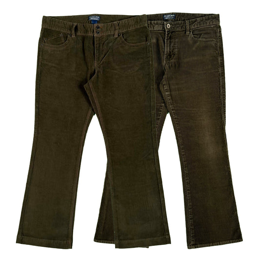 00s Polo Jeans Co Brown Flared Corduroy Pants- SELECT PAIR