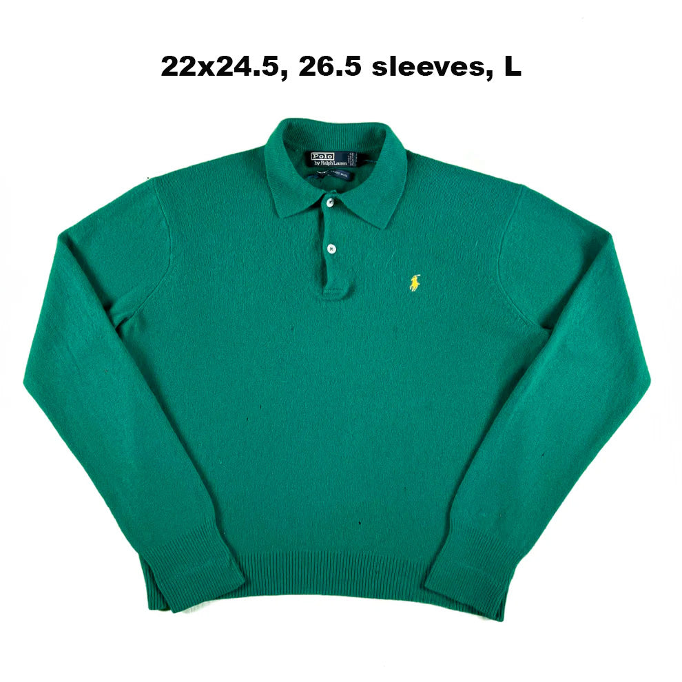 Vintage Polo Ralph Lauren Lambswool Collared Sweaters- SELECT KNIT