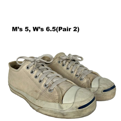 80s White/Cream Made in USA Converse Jack Purcells- SELECT PAIR