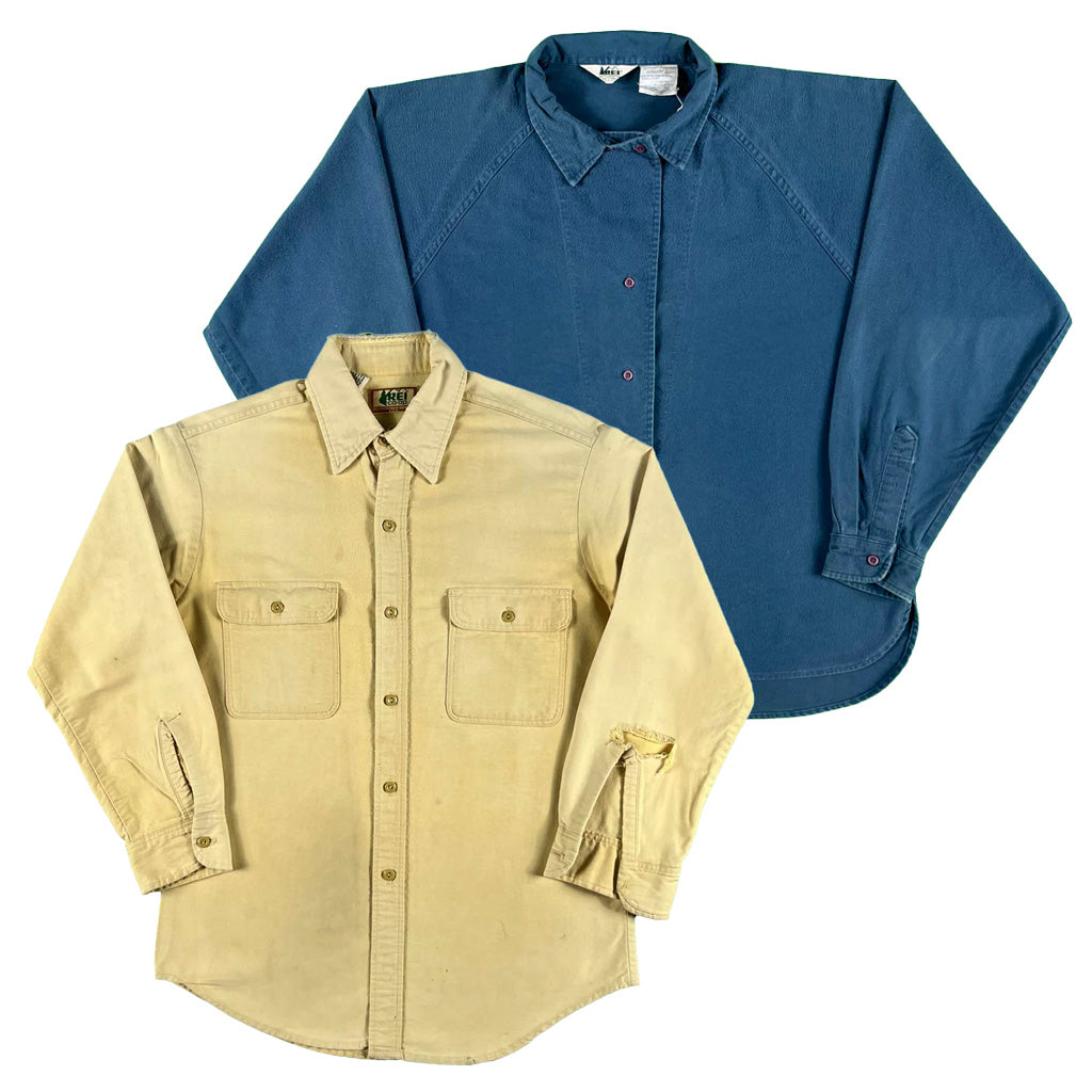 Vintage R.E.I 100% Cotton Chamois Shirts- SELECT SHIRT