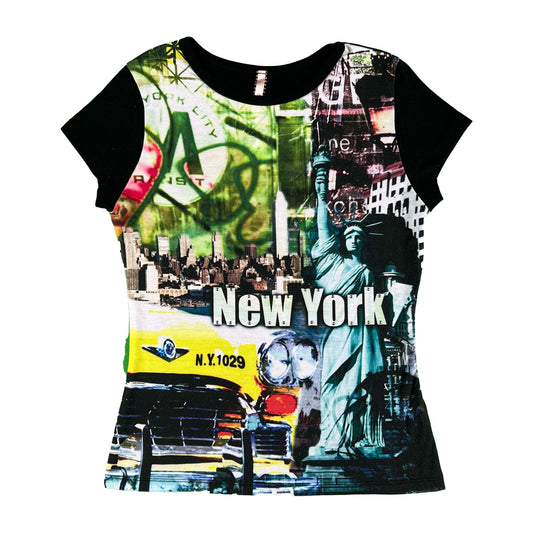 90s/y2k NYC Photoprint Tee- S