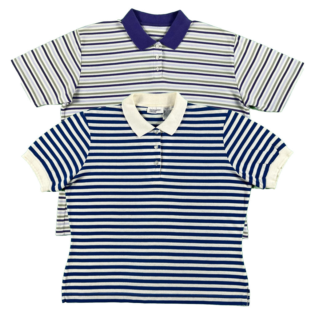 90s Striped Polo Shirts- SELECT POLO