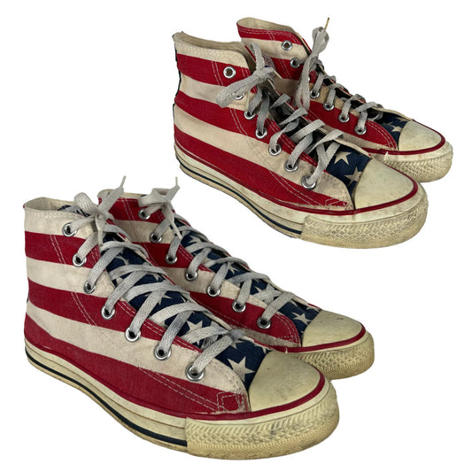 80s Stars & Stripes Made in USA High Top Converse- SELECT PAIR