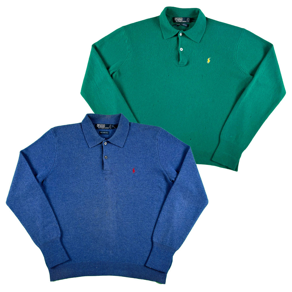 Vintage Polo Ralph Lauren Lambswool Collared Sweaters- SELECT KNIT