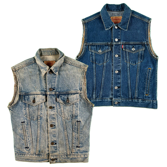 80s/90s Levi's Type 3 Denim Trucker Vests- SELECT VEST