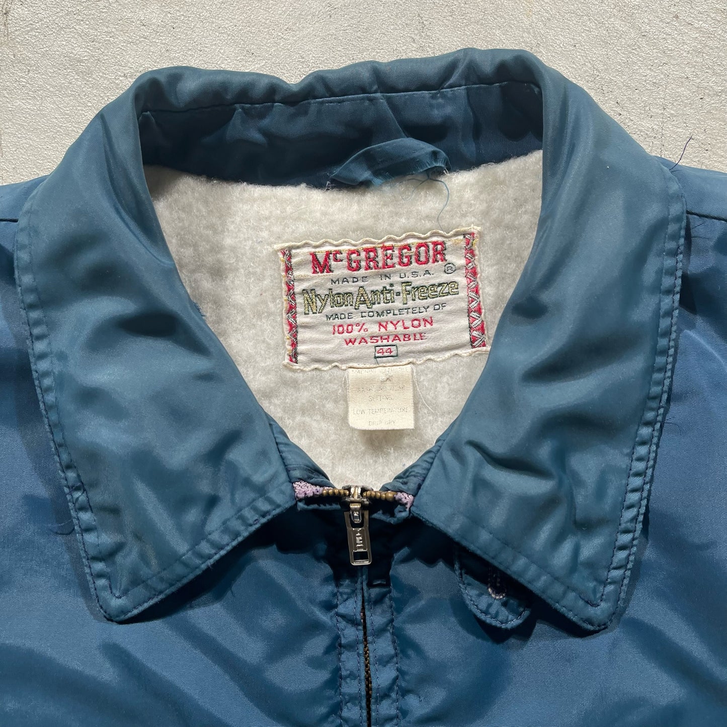 60s Fleece Lined Nylon Jacket- L