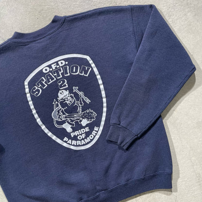 90s Fire Dept Sweatshirt- M