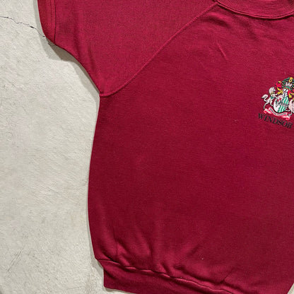 80s Short Sleeve Crest Sweatshirt- M