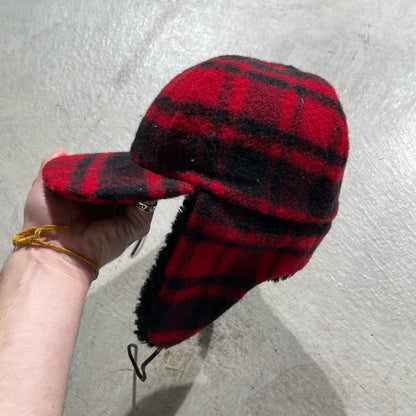 80s Eddie Bauer Sherpa Buffalo Plaid Hat- M