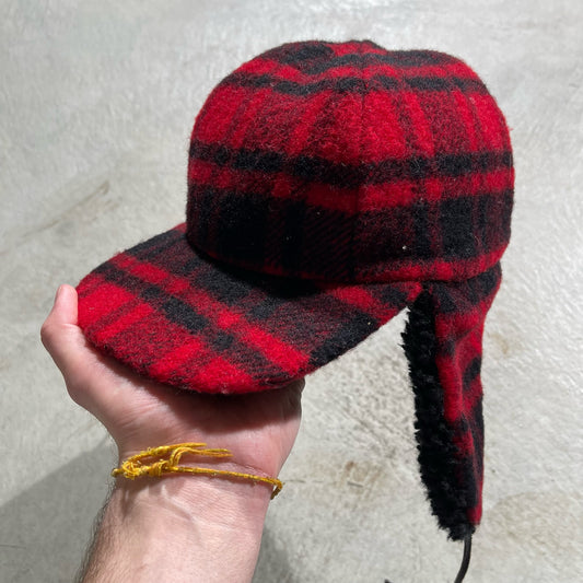 80s Eddie Bauer Sherpa Buffalo Plaid Hat- M