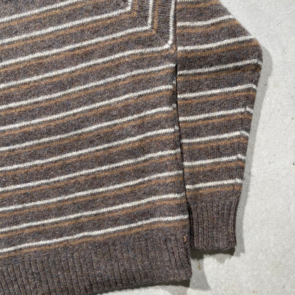 80s Striped Wool Sweater- M