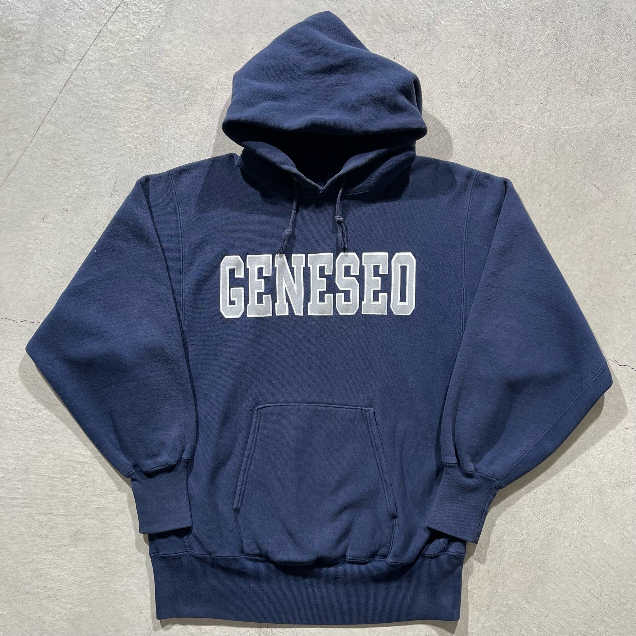 80s SUNY Geneso Champion Reverse Weave Hoodie- L