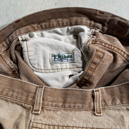 90s Faded Tan L.L. Bean Denim- 32